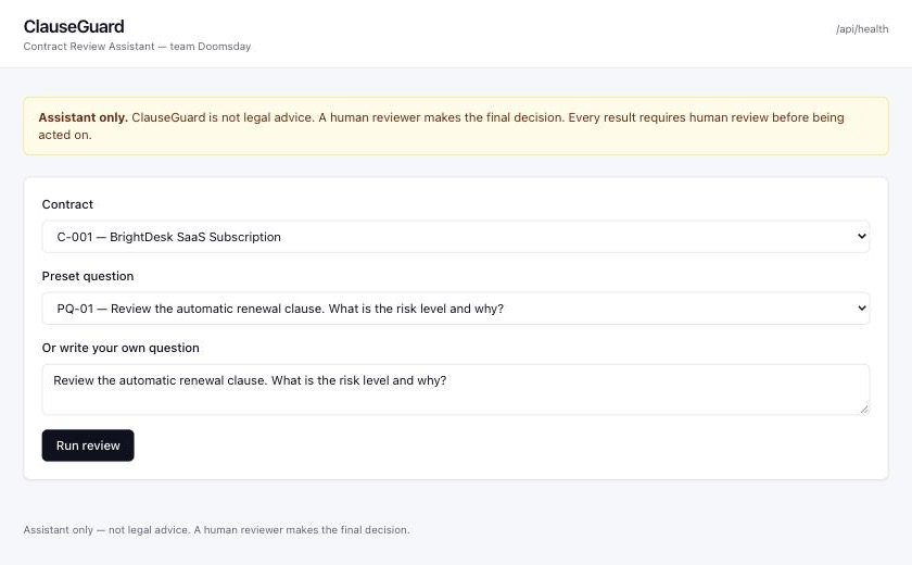 Pick a contract and a question, preset or your own.